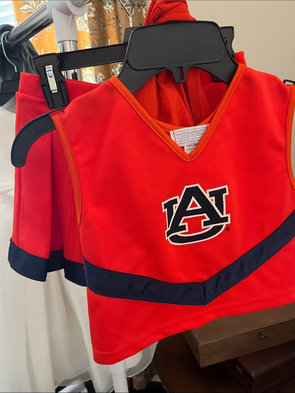 Girls Auburn Cheerleading Orange with Navy Trim- 2 piece